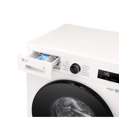 Пральна машина LG фронтальна, 7кг, 1200, A+++, 44см, дисплей, пара, інвертор, білий (F2Y1HS5W)