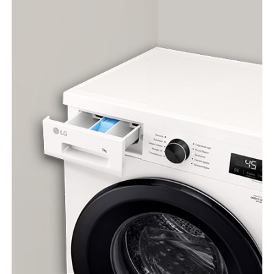 Пральна машина LG фронтальна, 7кг, 1200, A+++, 44см, дисплей, пара, інвертор, білий (F2Y1HS6W)