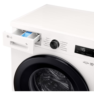 Пральна машина LG фронтальна, 7кг, 1200, A+++, 44см, дисплей, пара, інвертор, білий (F2Y1HS6W)