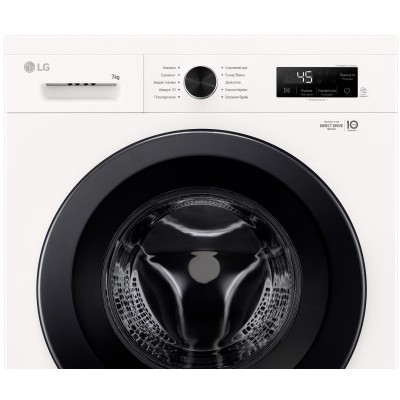 Пральна машина LG фронтальна, 7кг, 1200, A+++, 44см, дисплей, пара, інвертор, білий (F2Y1HS6W)