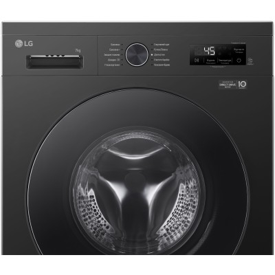 Пральна машина LG фронтальна, 7кг, 1200, A+++, 44см, дисплей, пара, інвертор, чорний (F2Y1HS5J)