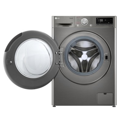 Пральна машина LG фронтальна, 8.5кг, 1200, A+++, 48см, дисплей, пара, інвертор, cріблястий (F2V5GS9PW)