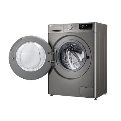 Пральна машина LG фронтальна, 8.5кг, 1200, A+++, 48см, дисплей, пара, інвертор, cріблястий (F2V5GS9PW)