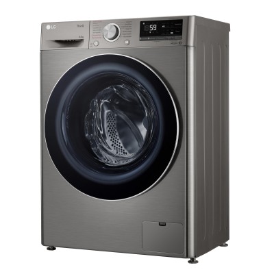 Пральна машина LG фронтальна, 8.5кг, 1200, A+++, 48см, дисплей, пара, інвертор, cріблястий (F2V5GS9PW)