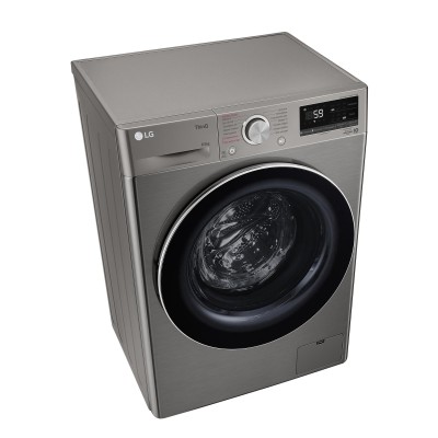 Пральна машина LG фронтальна, 8.5кг, 1200, A+++, 48см, дисплей, пара, інвертор, cріблястий (F2V5GS9PW)