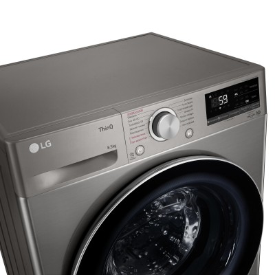Пральна машина LG фронтальна, 8.5кг, 1200, A+++, 48см, дисплей, пара, інвертор, cріблястий (F2V5GS9PW)