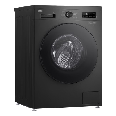 Пральна машина LG фронтальна, 9кг, 1200, A+++, 55см, дисплей, пара, інвертор, чорний (F2Y1VS5J)