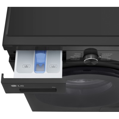Пральна машина LG фронтальна, 9кг, 1200, A+++, 55см, дисплей, пара, інвертор, чорний (F2Y1VS5J)