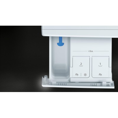 Пральна машина Siemens фронтальна, 10кг, 1600, A+++, 60см, дисплей, Home Connect, I-Dos, білий (WG56B2A0UA)