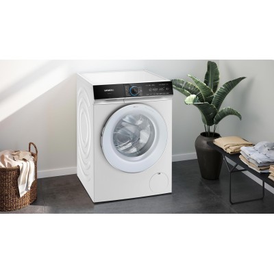 Пральна машина Siemens фронтальна, 10кг, 1600, A+++, 60см, дисплей, Home Connect, I-Dos, білий (WG56B2A0UA)