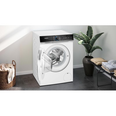 Пральна машина Siemens фронтальна, 10кг, 1600, A+++, 60см, дисплей, Home Connect, I-Dos, білий (WG56B2A0UA)