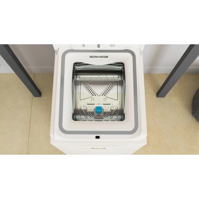 Пральна машина Whirlpool вертикальна, 6,5кг, 1200, A+++, 60см, дисплей, інвертор, білий (TDLR65230UA)