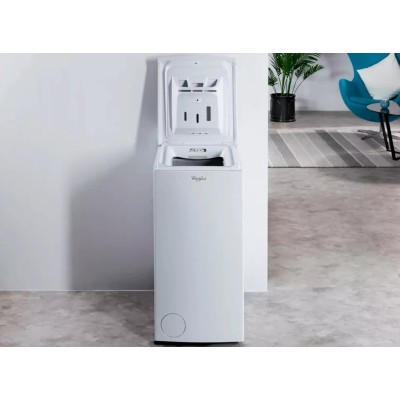 Пральна машина Whirlpool вертикальна, 6кг, 1200, A+++, 60см, дисплей, білий (TDLR60210UA)