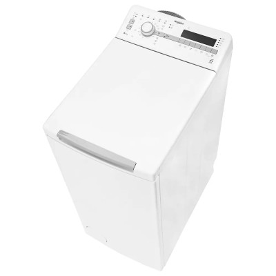 Пральна машина Whirlpool вертикальна, 6кг, 1200, A+++, 60см, дисплей, білий (TDLR60210UA)
