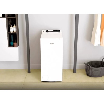 Пральна машина Whirlpool вертикальна, 7кг, 1200, A+++, 60см, дисплей, інвертор, білий (TDLRB7222BSUA)