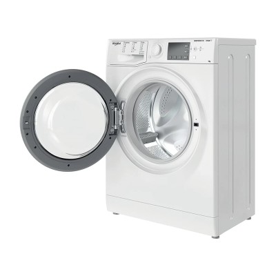 Пральна машина Whirlpool фронтальна, 7кг, 1200, A+++, 43.5см, дисплей, пара, інвертор, люк чорний, білий (WRSB7259WBUA)