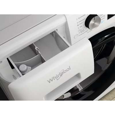 Пральна машина Whirlpool фронтальна, 9кг, 1400, A+++, 60см, дисплей, пара, інвертор, люк чорний, білий (FFB9448BVUA)