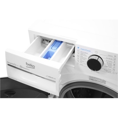 Прально-сушильна машина Beko фронтальна, 9(6)кг, 1400, D, 60см, дисплей, білий (B5DFT59447W)