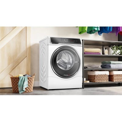 Прально-сушильна машина Bosch фронтальна, 10.5(6)кг, 1400, A, 60см, дисплей, i-Dos, інвертор, пара, білий (WNC254A0ME)