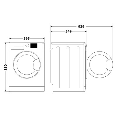 Прально-сушильна машина Indesit фронтальна, 7(5)кг, 1200, A, 54см, дисплей, білий (EWDE7528WEU)