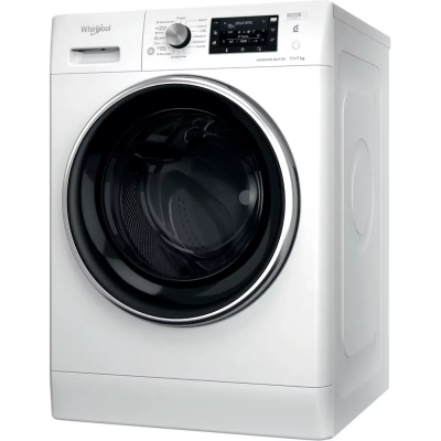 Прально-сушильна машина Whirlpool фронтальна, 11(7)кг, 1600, A, 60см, дисплей, пара, інвертор, білий (FFWDB1176258BCVUA)