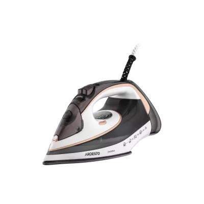Праска Ardesto IR-B2245-E, 2400Вт, 400мл, паровий удар, електр. керування, керам. підошва, біло-сірий