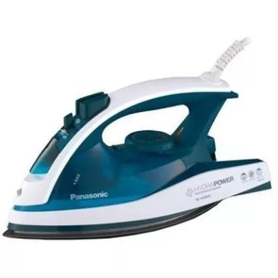 Праска PANASONIC, 2400Вт, 310мл, постійна пара - 35гр, керам. підошва, голубий (NI-W900CMTW)