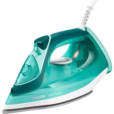 Праска Philips 3000 series, 2400Вт, 300мл, паровий удар -180гр, постійна пара - 40гр, керам. підошва, бірюзовий (DST3030/70)
