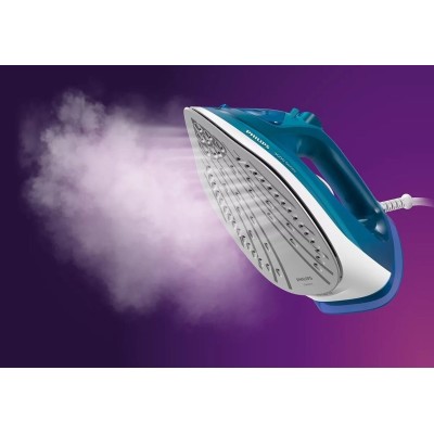 Праска Philips 3000 series, 2600Вт, 300мл, паровий удар -200гр, постійна пара - 40гр, керам. підошва, синій (DST3040/70)