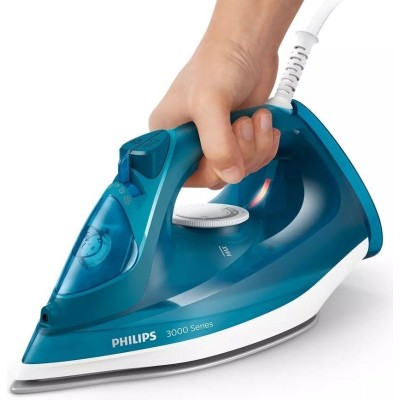 Праска Philips 3000 series, 2600Вт, 300мл, паровий удар -200гр, постійна пара - 40гр, керам. підошва, синій (DST3040/70)