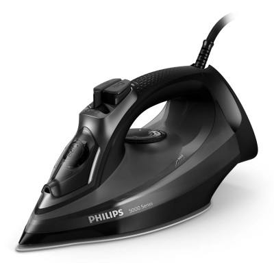 Праска Philips 5000 Series, 2600Вт, 320мл, паровий удар -200гр, постійна пара - 45гр, керам. підошва, чорний (DST5040/80)