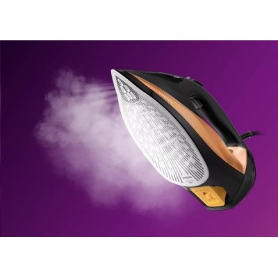 Праска Philips 7000 Series, 2800Вт, 300мл, паровий удар -250гр, постійна пара - 50гр, нерж. сталь, чорно-золотий (DST7040/80)