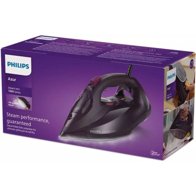 Праска Philips 7000 Series, 3000Вт, 300мл, паровий удар -250гр, постійна пара - 50гр, нерж. сталь, пурпурний (DST7061/30)