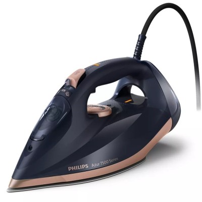 Праска Philips 7500 Series, 3200Вт, 300мл, паровий удар -260гр, постійна пара - 50гр, нерж. сталь, синій (DST7510/80)