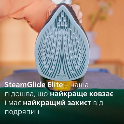 Праска Philips 7500 Series, 3200Вт, 300мл, паровий удар -260гр, постійна пара - 50гр, нерж. сталь, синій (DST7510/80)
