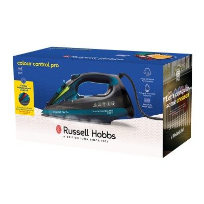 Праска Russell Hobbs Colour Control Pro, 2400Вт, 380мл, паровий удар -185гр, самоочищування, індик.температури, керам. підошва, 