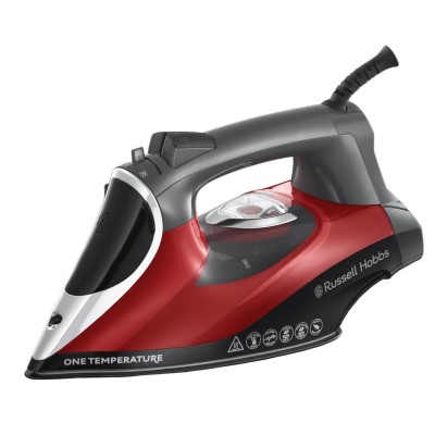 Праска Russell Hobbs One Temperature, 2600Вт, 350мл, паровий удар -210гр, постійна пара - 50гр, керам. підошва, червоний (25090-