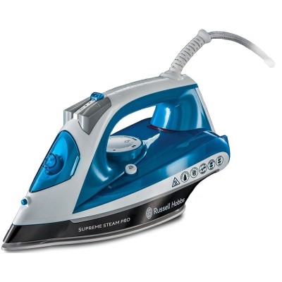 Праска Russell Hobbs Supreme Steam Pro, 2600Вт, 310мл, паровий удар -145гр, постійна пара - 40гр, керам. підошва, синій (23971-5 Праска Russell Hobbs Supreme Steam Pro, 2600Вт, 310мл, паровий удар -145гр, постійна пара - 40гр, керам. підошва, синій (23971-5