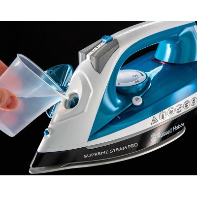 Праска Russell Hobbs Supreme Steam Pro, 2600Вт, 310мл, паровий удар -145гр, постійна пара - 40гр, керам. підошва, синій (23971-5 Праска Russell Hobbs Supreme Steam Pro, 2600Вт, 310мл, паровий удар -145гр, постійна пара - 40гр, керам. підошва, синій (23971-5
