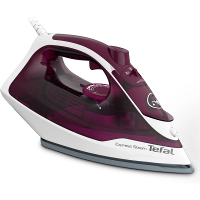 Праска Tefal Express Steam, 2400Вт, 270мл, паровий удар -160гр, постійна пара - 30гр, керам. підошва, бордовий (FV2835E0)