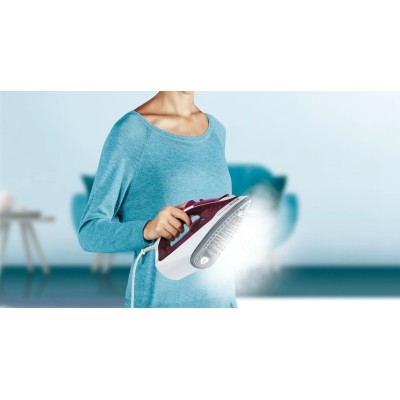 Праска Tefal Express Steam, 2400Вт, 270мл, паровий удар -160гр, постійна пара - 30гр, керам. підошва, бордовий (FV2835E0)
