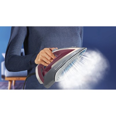Праска Tefal Ultragliss Plus, 2800Вт, 270мл, паровий удар -260гр, постійна пара - 50гр, керам. підошва, бордово-сірий (FV6840E0)