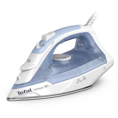 Праска Tefal Virtuo 30, 2000Вт, 240мл, паровий удар -120гр, постійна пара - 27гр, керам. підошва, біло-блакитний (FV2C41E0)