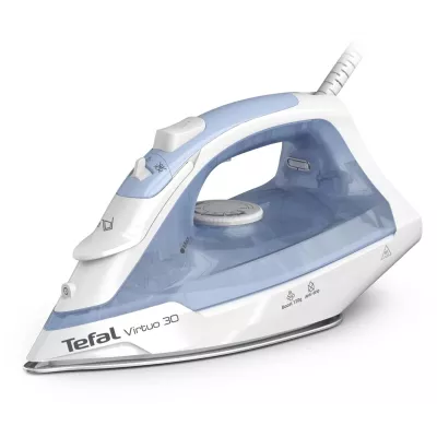 Праска Tefal Virtuo 30, 2000Вт, 240мл, паровий удар -120гр, постійна пара - 27гр, керам. підошва, біло-блакитний (FV2C41E0)