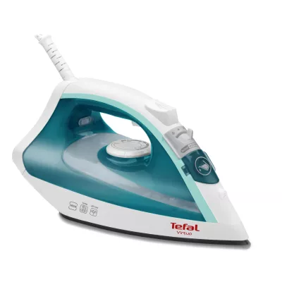 Праска Tefal Virtuo, 1800Вт, 200мл, паровий удар -80гр, постійна пара - 24гр, керам. підошва, біло-бірюзовий (FV1710E0)