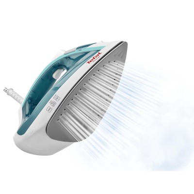 Праска Tefal Virtuo, 1800Вт, 200мл, паровий удар -80гр, постійна пара - 24гр, керам. підошва, біло-бірюзовий (FV1710E0)