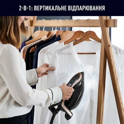 Праска-парогенератор Tefal Pro Express Vision, 3000Вт, 1200мл, паровий удар -800гр, постійна пара - 180гр, керам. підошва, чорно