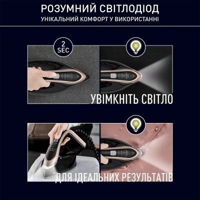 Праска-парогенератор Tefal Pro Express Vision, 3000Вт, 1200мл, паровий удар -800гр, постійна пара - 180гр, керам. підошва, чорно