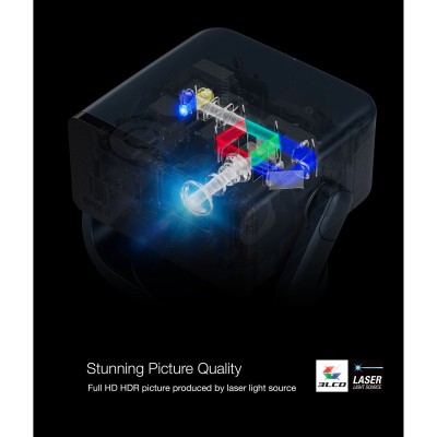 Проєктор Epson EF-22B FHD, 1000 lm, LASER, 1, Google TV, black (V11HB38140)