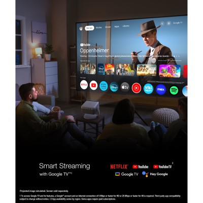 Проєктор Epson EF-22B FHD, 1000 lm, LASER, 1, Google TV, black (V11HB38140)